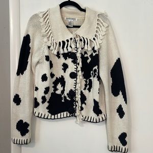 Incredible early 2000s cow print cardigan
